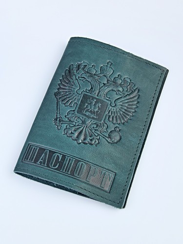 YR Обложка на паспорт герб большой (КРС/нат.кожа) 