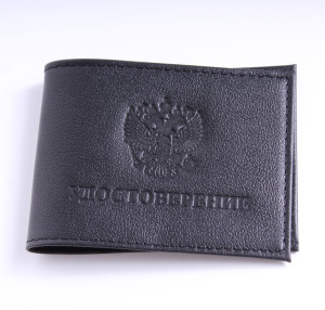 Обложка на удостоверение матовая (мягк./нат. кожа)